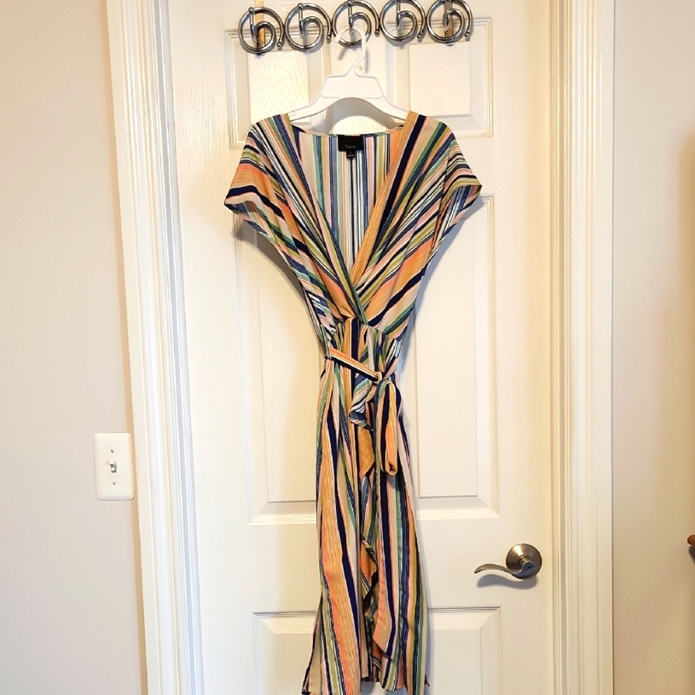 Striped Belted Dress